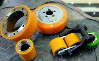 5 x 1-14 Yellow Polyurethane Wheel    (2)